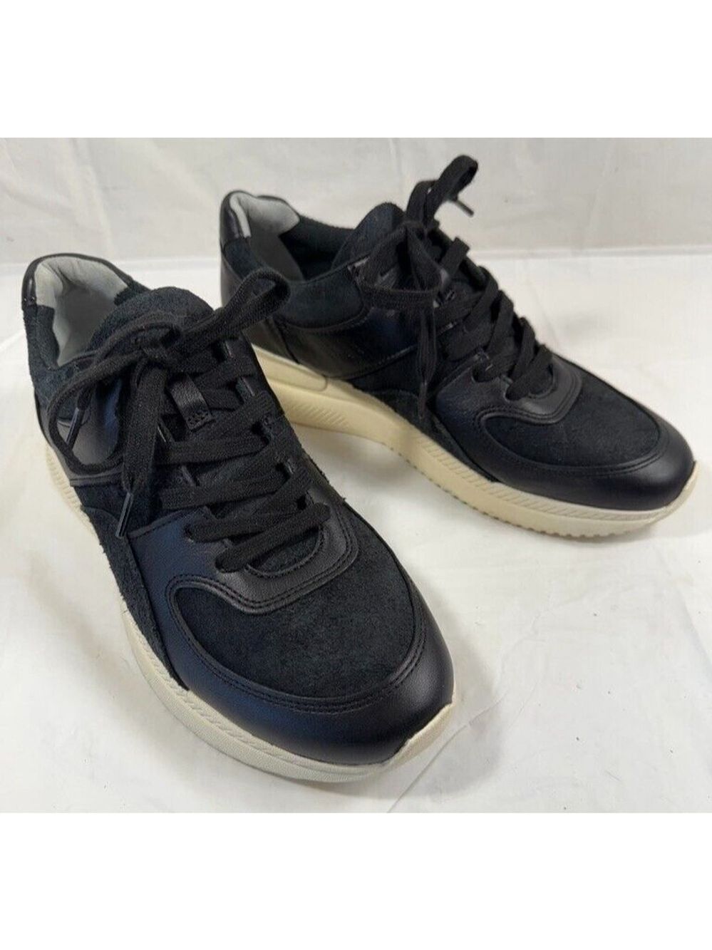 Everlane The Trainer Black Leather Unisex Athletic Casual Shoes Women's Size 9